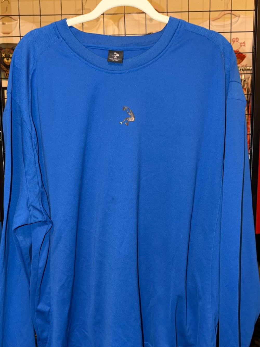 SO32 Shaquille O'Neal Mesh Warmup Shirt Royal Blue Y2k